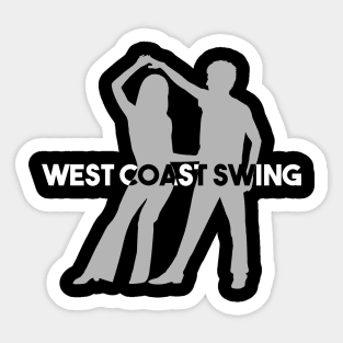 West Coast Swing Couple Design Sticker